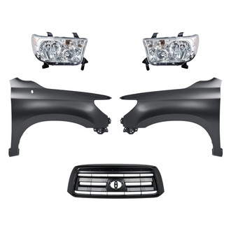 Replacement - 5-Piece Kit (Driver and Passenger Side Headlights, Grille, Driver and Passenger Side Fenders) (Standard Line)