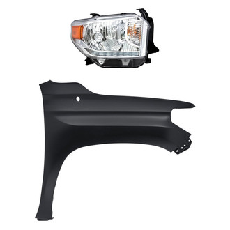 Replacement - 2-Piece Kit (Passenger Side Headlight, Front Passenger Side Fender) (Standard Line)
