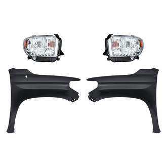 Replacement - 4-Piece Kit (Driver and Passenger Side Headlights, Driver and Passenger Side Fenders) (Standard Line)