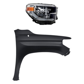 Replacement - 2-Piece Kit (Passenger Side Headlight, Front Passenger Side Fender) (Standard Line)