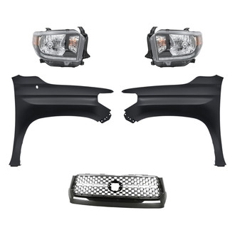 Replacement - 5-Piece Kit (Driver and Passenger Side Headlights, Grille, Driver and Passenger Side Fenders) (Standard Line)