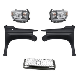 Replacement - 5-Piece Kit (Driver and Passenger Side Headlights, Grille, Driver and Passenger Side Fenders) (Standard Line)