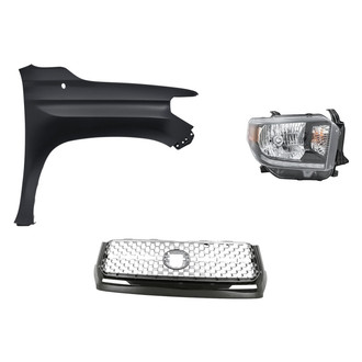 Replacement - 3-Piece Kit (Passenger Side Headlight, Grille, Front Passenger Side Fender) (Standard Line)