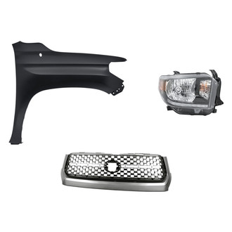 Replacement - 3-Piece Kit (Passenger Side Headlight, Grille, Front Passenger Side Fender) (Standard Line)