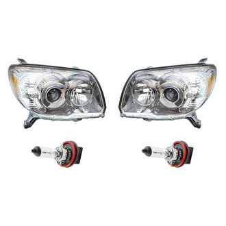 Replacement - 4-Piece Kit (Driver and Passenger Side Headlights, Bulbs) (Standard Line)