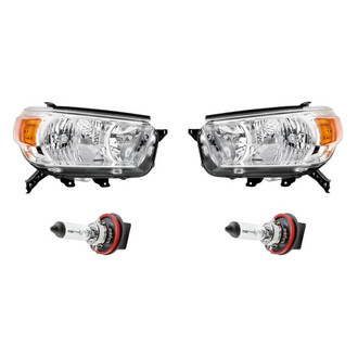 Replacement - 4-Piece Kit (Driver and Passenger Side Headlights, Bulbs) (Standard Line)