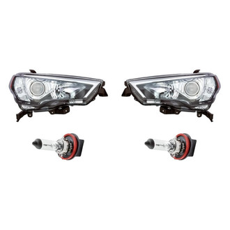 Replacement - 4-Piece Kit (Driver and Passenger Side Headlights, Bulbs) (Standard Line)