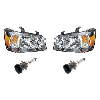 Replacement - 4-Piece Kit (Driver and Passenger Side Headlights, Bulbs) (Standard Line)