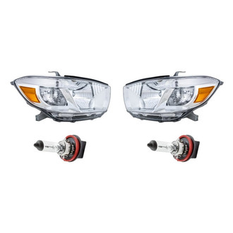 Replacement - 4-Piece Kit (Driver and Passenger Side Headlights, Bulbs) (Standard Line)