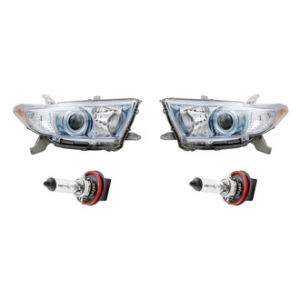 Replacement - 4-Piece Kit (Driver and Passenger Side Headlights, Bulbs) (Standard Line)