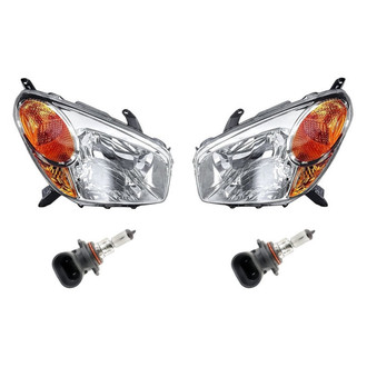 Replacement - 4-Piece Kit (Driver and Passenger Side Headlights, Bulbs) (Standard Line)