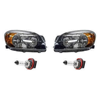 Replacement - 4-Piece Kit (Driver and Passenger Side Headlights, Bulbs) (Standard Line)