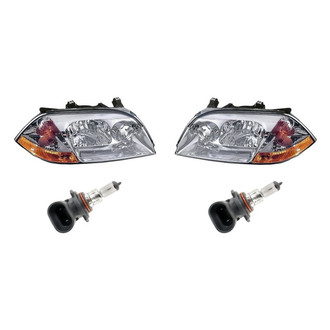 Replacement - 4-Piece Kit (Driver and Passenger Side Headlights, Bulbs) (Standard Line)