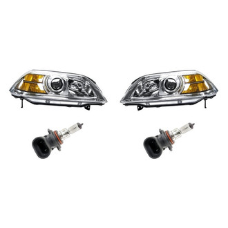 Replacement - 4-Piece Kit (Driver and Passenger Side Headlights, Bulbs) (Standard Line)