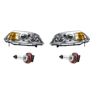 Replacement - 4-Piece Kit (Driver and Passenger Side Headlights, Bulbs) (Standard Line)