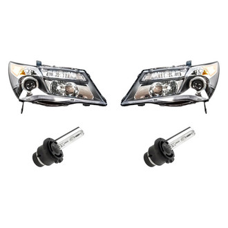 Replacement - 4-Piece Kit (Driver and Passenger Side Headlights, Bulbs) (Standard Line)
