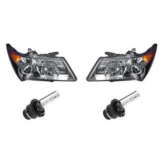 Replacement - 4-Piece Kit (Driver and Passenger Side Headlights, Bulbs) (Standard Line)