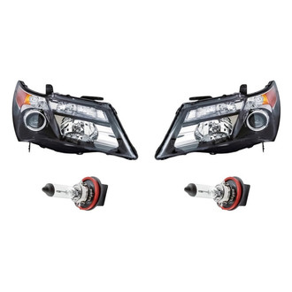 Replacement - 4-Piece Kit (Driver and Passenger Side Headlights, Bulbs) (Standard Line)