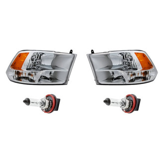 Replacement - 4-Piece Kit (Driver and Passenger Side Headlights, Bulbs) (Standard Line)