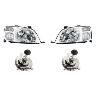 Replacement - 4-Piece Kit (Driver and Passenger Side Headlights, Bulbs) (Standard Line)