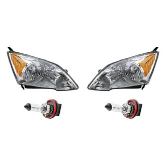 Replacement - 4-Piece Kit (Driver and Passenger Side Headlights, Bulbs) (Standard Line)