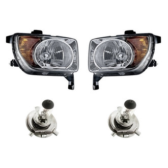 Replacement - 4-Piece Kit (Driver and Passenger Side Headlights, Bulbs) (Standard Line)