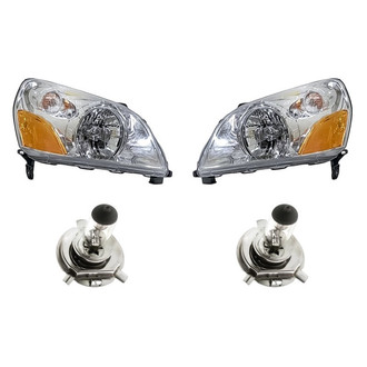 Replacement - 4-Piece Kit (Driver and Passenger Side Headlights, Bulbs) (Standard Line)