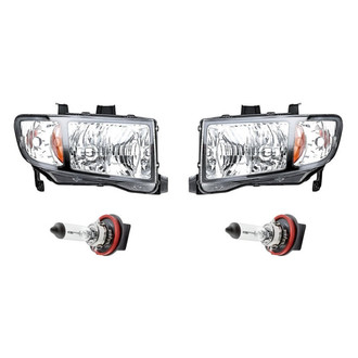 Replacement - 4-Piece Kit (Driver and Passenger Side Headlights, Bulbs) (Standard Line)