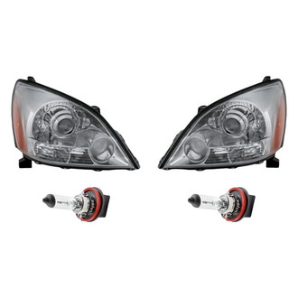 Replacement - 4-Piece Kit (Driver and Passenger Side Headlights, Bulbs) (Standard Line)