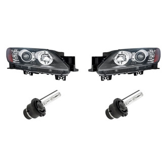 Replacement - 4-Piece Kit (Driver and Passenger Side Headlights, Bulbs) (Standard Line)