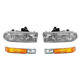Replacement - 4-Piece Kit (Driver and Passenger Side Headlights, Driver and Passenger Side Turn Signal/Parking Lights) (Standard Line)