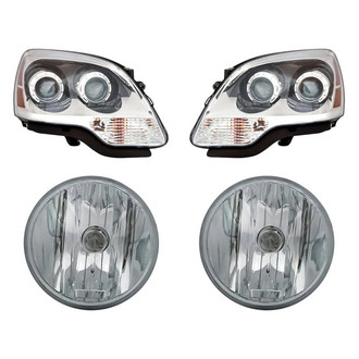 Replacement - 4-Piece Kit (Driver and Passenger Side Headlights, Driver and Passenger Side Fog Lights) (Standard Line)