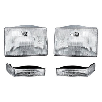 Replacement - 4-Piece Kit (Driver and Passenger Side Headlights, Driver and Passenger Side Turn Signal/Parking Lights) (Standard Line)