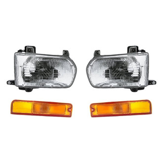 Replacement - 4-Piece Kit (Driver and Passenger Side Headlights, Driver and Passenger Side Turn Signal/Parking Lights) (Standard Line)