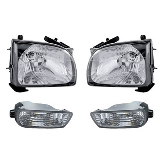 Replacement - 4-Piece Kit (Driver and Passenger Side Headlights, Driver and Passenger Side Turn Signal/Parking Lights) (Standard Line)