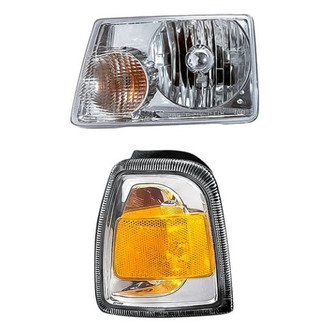Replacement - 2-Piece Kit (Driver Side Headlight, Driver Side Turn Signal/Corner Light) (Standard Line)