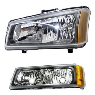 Replacement - 2-Piece Kit (Driver Side Headlight, Driver Side Turn Signal/Parking Light) (Standard Line)