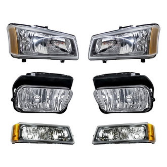 Replacement - 6-Piece Kit (Driver and Passenger Side Headlights, Driver and Passenger Side Fog Lights , Driver and Passenger Side Turn Signal/Parking Lights) (Standard Line)