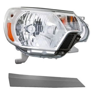 Replacement - 2-Piece Kit (Passenger Side Headlight, Passenger Side Headlight Trim) (Standard Line)