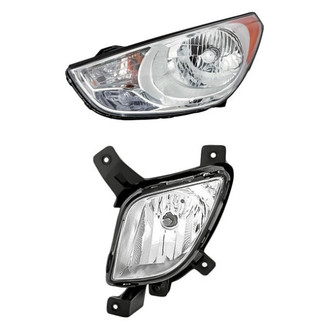 Replacement - 2-Piece Kit (Driver Side Headlight, Driver Side Fog Light) (Standard Line)