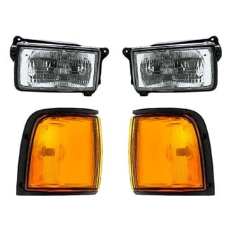 Replacement - 4-Piece Kit (Driver and Passenger Side Headlights, Driver and Passenger Side Turn Signal/Corner Lights) (Standard Line)