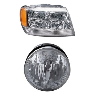 Replacement - 2-Piece Kit (Passenger Side Headlight, Passenger Side Fog Light) (Standard Line)