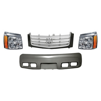 Replacement - 4-Piece Kit (Driver and Passenger Side Headlights, Front Bumper Cover, Grille) (Standard Line)