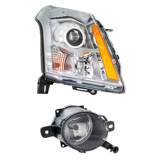 Replacement - 2-Piece Kit (Passenger Side Headlight, Passenger Side Fog Light) (Standard Line)