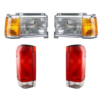 Replacement - 4-Piece Kit (Driver and Passenger Side Headlights, Driver and Passenger Side Tail Lights) (Standard Line)