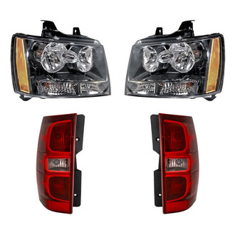 Replacement - 4-Piece Kit (Driver and Passenger Side Headlights, Driver and Passenger Side Tail Lights) (Standard Line)