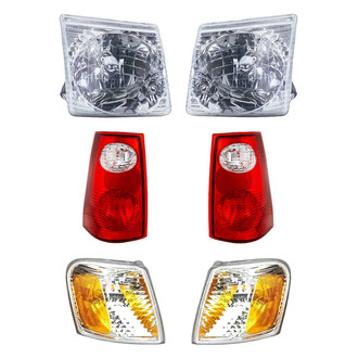 Replacement - 6-Piece Kit (Driver and Passenger Side Headlights, Driver and Passenger Side Tail Lights, Driver and Passenger Side Turn Signal/Corner Lights) (Standard Line)