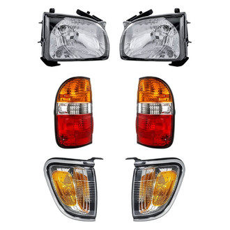 Replacement - 6-Piece Kit (Driver and Passenger Side Headlights, Driver and Passenger Side Tail Lights, Driver and Passenger Side Turn Signal/Corner Lights) (Standard Line)