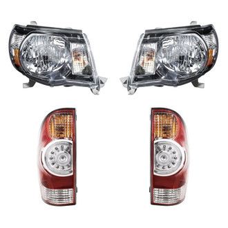 Replacement - 4-Piece Kit (Driver and Passenger Side Headlights, Driver and Passenger Side Tail Lights) (Standard Line)