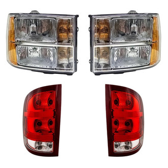 Replacement - 4-Piece Kit (Driver and Passenger Side Headlights, Driver and Passenger Side Tail Lights) (Standard Line)